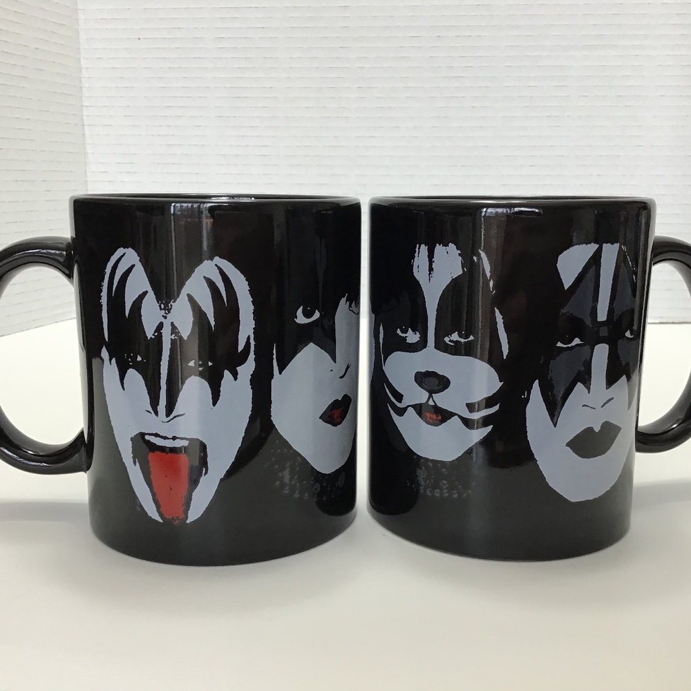 KISS Ceramic Black White Mugs 2017
